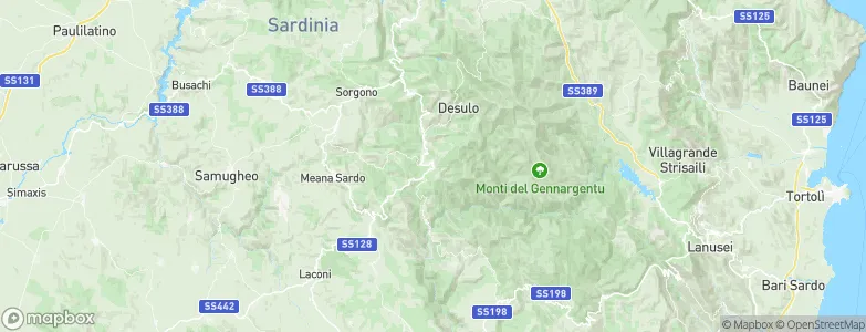 Aritzo, Italy Map