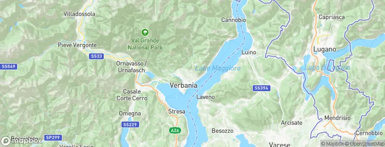 Arizzano, Italy Map