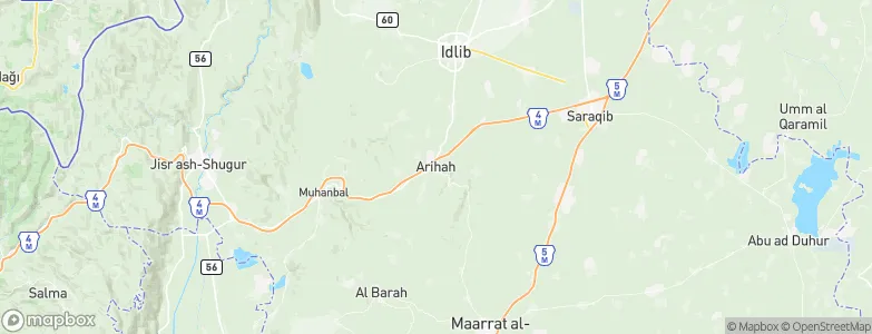 Arīḩā, Syria Map