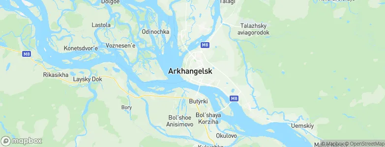 Arkhangelsk, Russia Map
