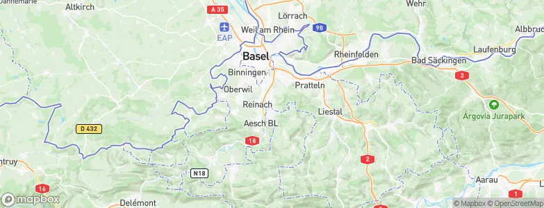 Arlesheim, Switzerland Map