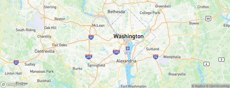 Arlington County, United States Map