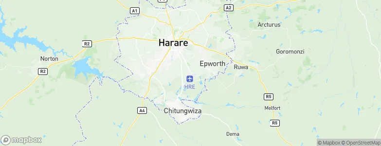 Arlington, Zimbabwe Map