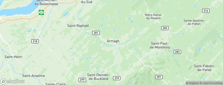 Armagh, Canada Map