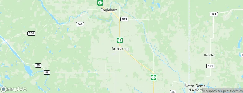 Armstrong, Canada Map
