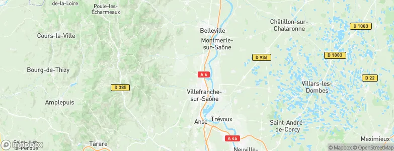 Arnas, France Map