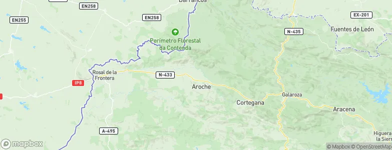 Aroche, Spain Map