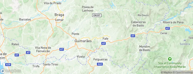 Arões (São Romão), Portugal Map