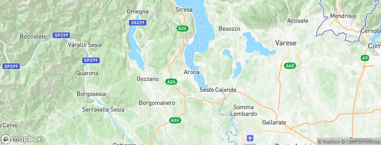 Arona, Italy Map
