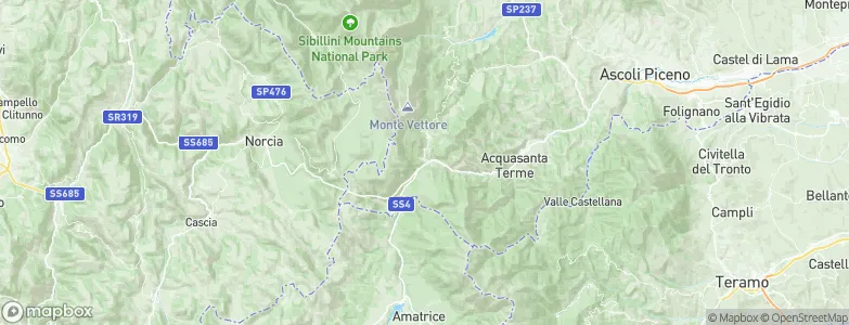 Arquata del Tronto, Italy Map