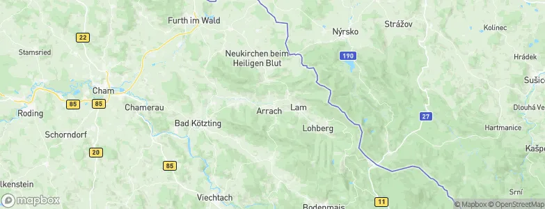 Arrach, Germany Map