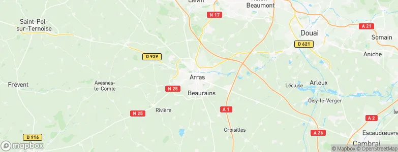 Arras, France Map