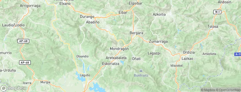 Arrasate / Mondragón, Spain Map