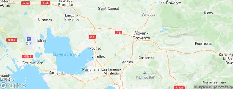Arrondissement d'Aix-en-Provence, France Map