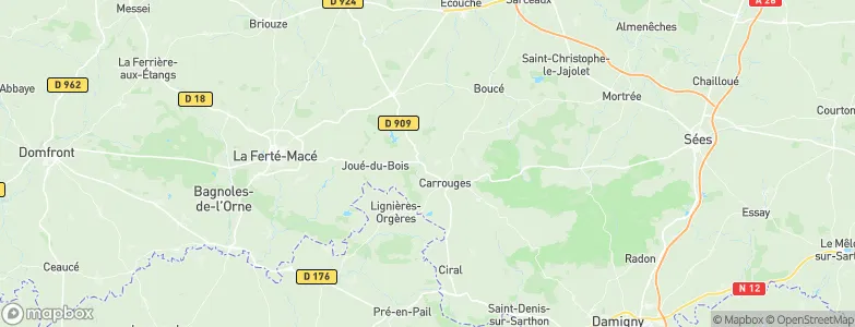 Arrondissement d'Alençon, France Map