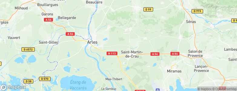 Arrondissement d'Arles, France Map