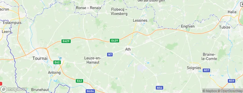 Arrondissement d'Ath, Belgium Map