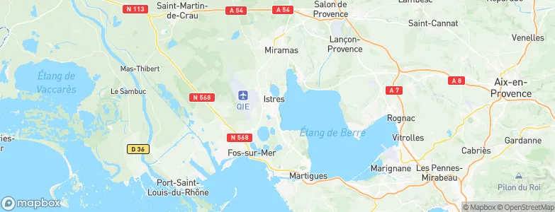 Arrondissement d'Istres, France Map