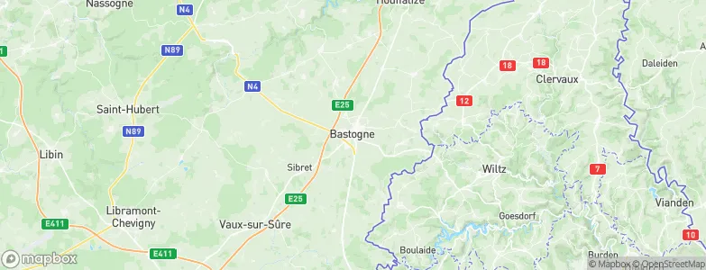 Arrondissement de Bastogne, Belgium Map