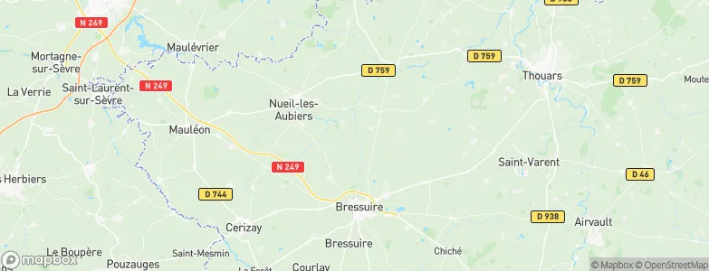 Arrondissement de Bressuire, France Map
