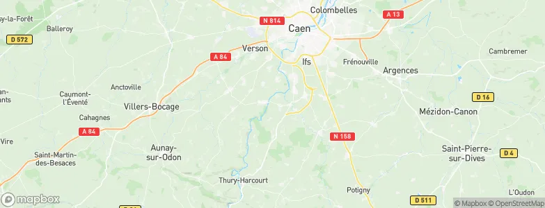 Arrondissement de Caen, France Map