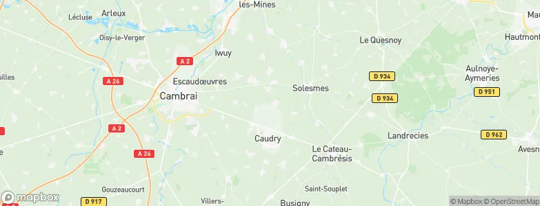 Arrondissement de Cambrai, France Map