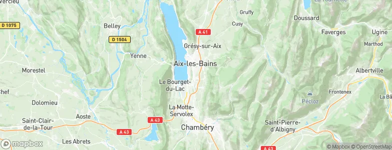 Arrondissement de Chambéry, France Map