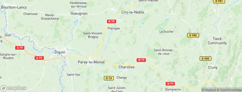 Arrondissement de Charolles, France Map