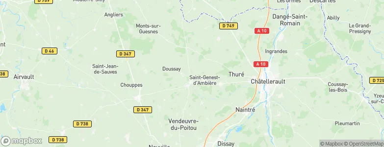 Arrondissement de Châtellerault, France Map