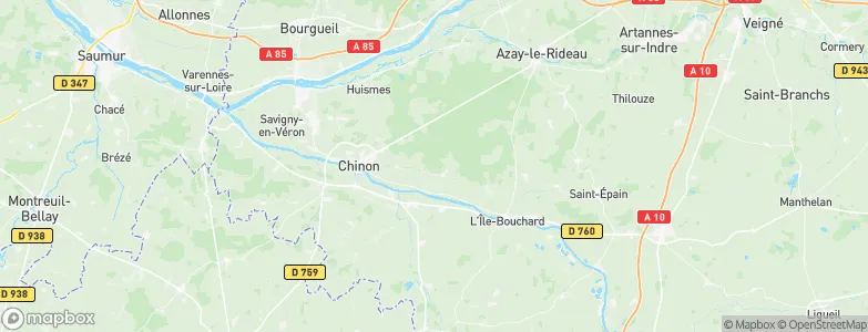 Arrondissement de Chinon, France Map