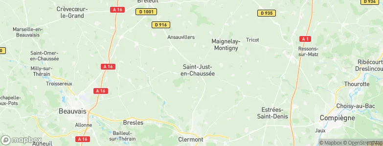 Arrondissement de Clermont, France Map