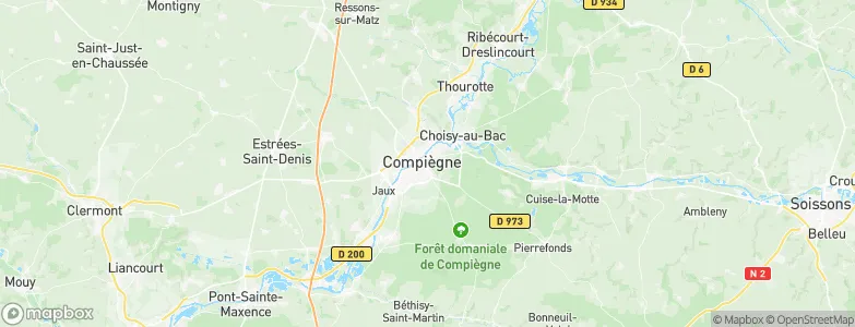 Arrondissement de Compiègne, France Map