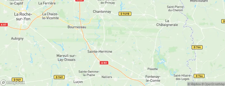 Arrondissement de Fontenay-le-Comte, France Map