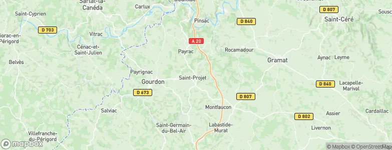 Arrondissement de Gourdon, France Map