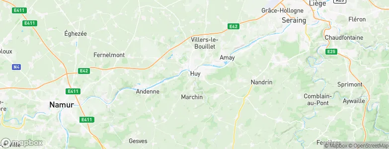 Arrondissement de Huy, Belgium Map
