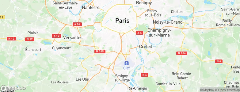 Arrondissement de L'Haÿ-les-Roses, France Map