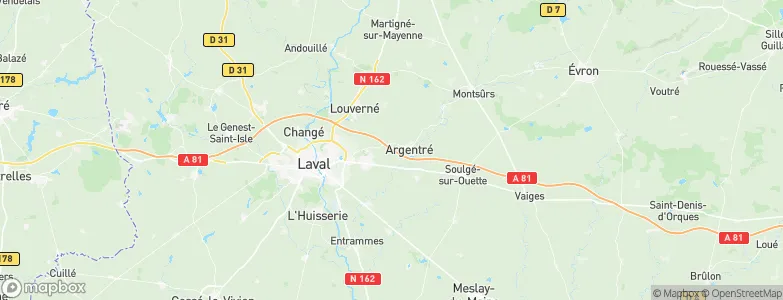 Arrondissement de Laval, France Map