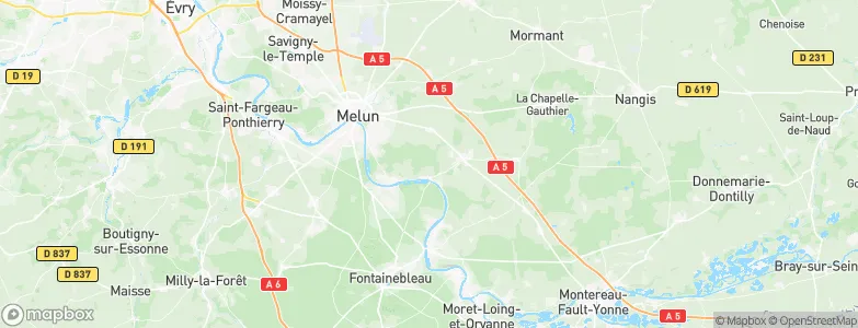 Arrondissement de Melun, France Map