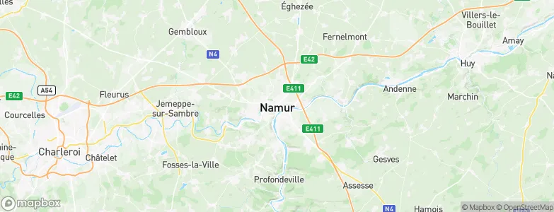 Arrondissement de Namur, Belgium Map