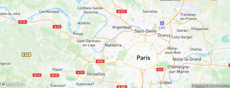Arrondissement de Nanterre, France Map