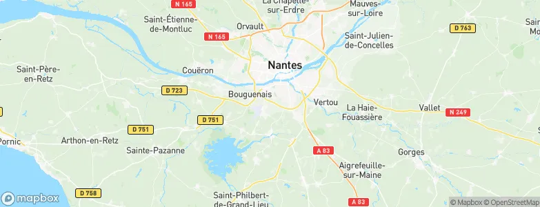 Arrondissement de Nantes, France Map