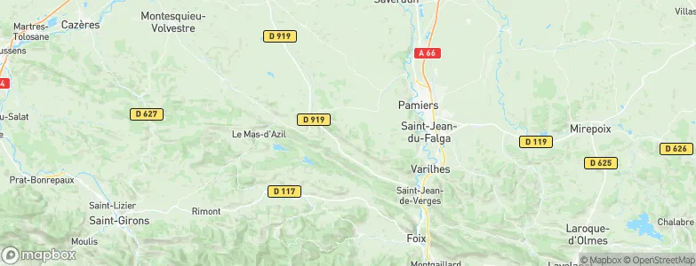 Arrondissement de Pamiers, France Map