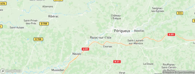 Arrondissement de Périgueux, France Map