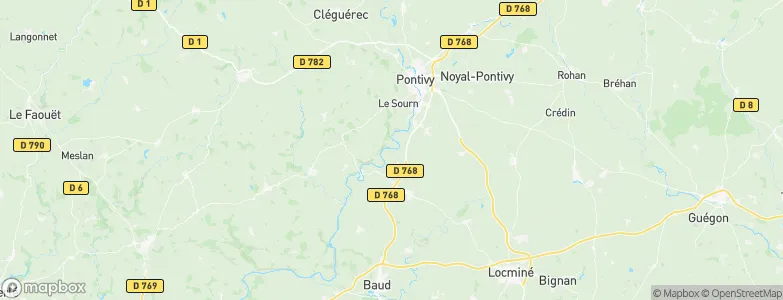 Arrondissement de Pontivy, France Map