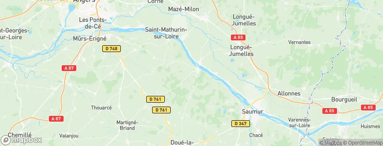 Arrondissement de Saumur, France Map