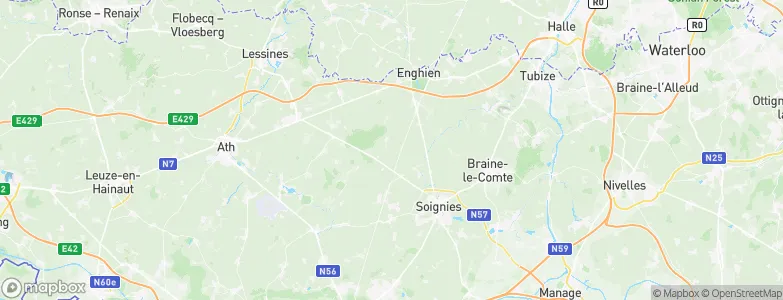 Arrondissement de Soignies, Belgium Map