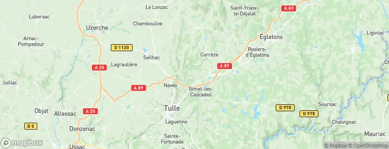 Arrondissement de Tulle, France Map