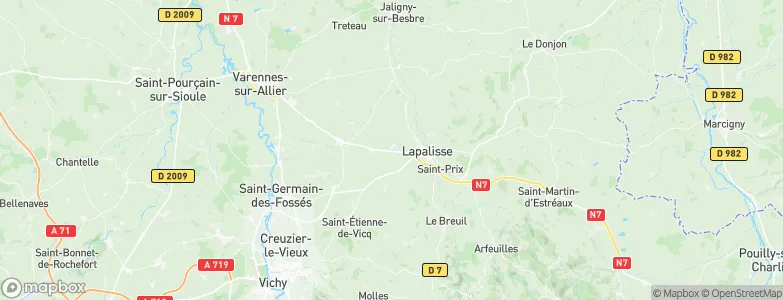 Arrondissement de Vichy, France Map