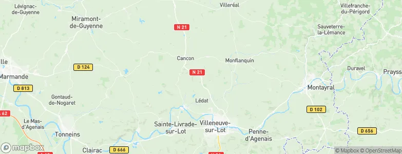 Arrondissement de Villeneuve-sur-Lot, France Map