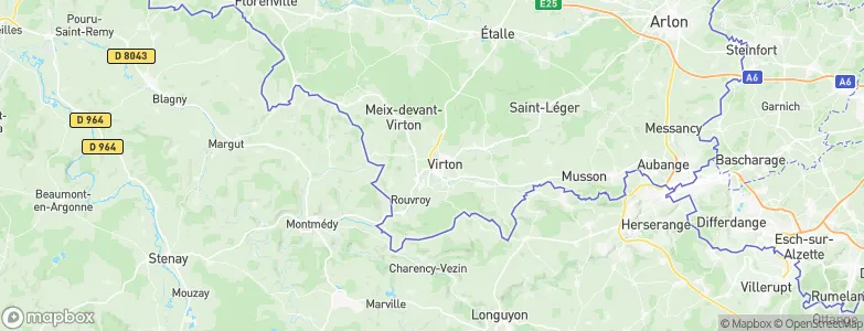 Arrondissement de Virton, Belgium Map